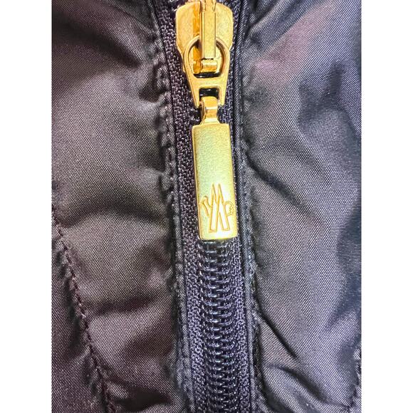 Archival Moncler Plum Down Jacket Size 2 Gold Zip Fitted Coat - Picture 7 of 10